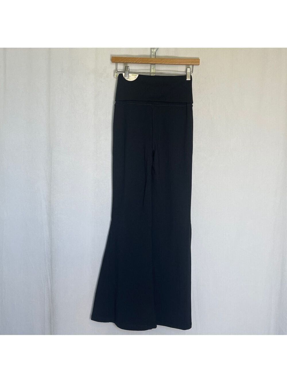 NWT OFFLINE by Aerie Foldover High Rise Super Flare Legging Size S Short Black
